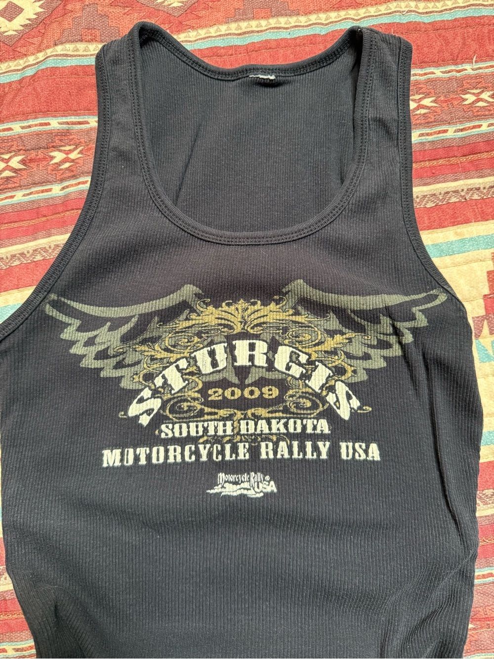Black Sturgis 2009 Motorcycle Rally Women's Tank Top medium - Picture 2 of 5